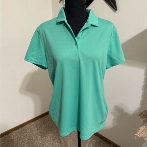 Nike Women's Aqua Button Down Golf Shirt